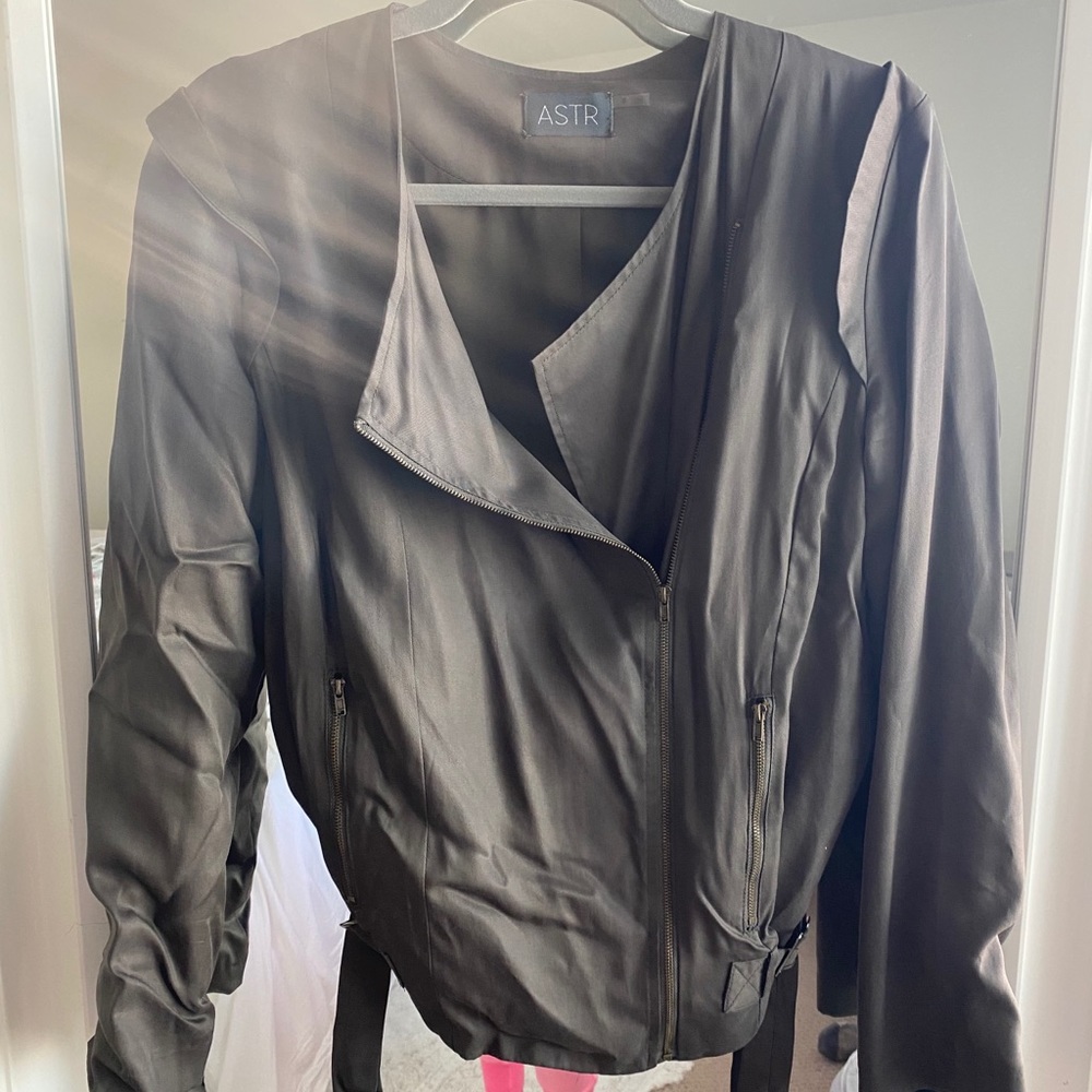 Olive green light bomber jacket